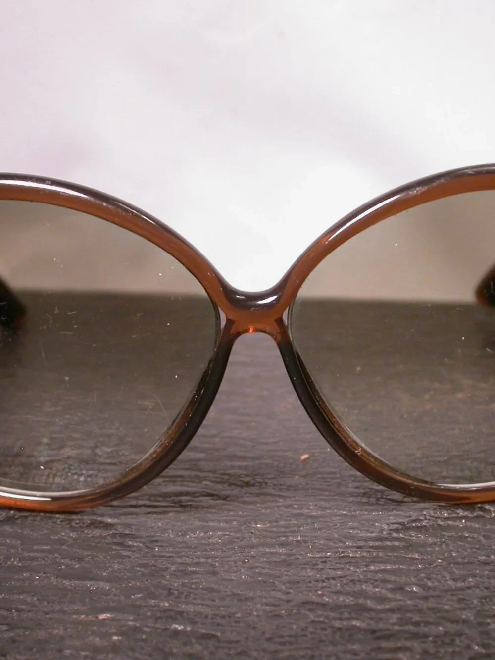 Tom Ford Brown Clear Round Sunglasses Made in Italy FRAME ONLY